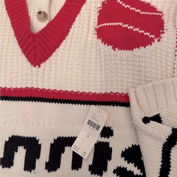 NWT Size M - Maeve Oversized 100% Cotton Tennis Sweater Vest (NWT US$ 228) - Picture 5 of 7